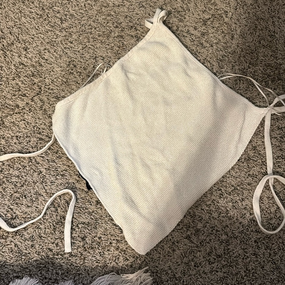cream backless top worn 1 time